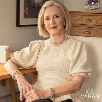 Known for her expertise in jewelry and impeccable taste, VAHAN Jewelry COO Nathalie Der Calousdian 
